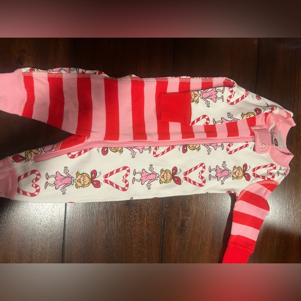Hanna Andersson Red and Pink Striped Kids One Piece